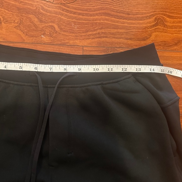 Lululemon Black Fleece-Lined Jogger Sweatpants Drawstring Athleisure - Picture 8 of 9